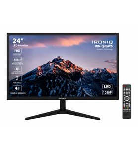MN6 IRN-Q24WS 24" Full HD LED Çok Amaçlı Monitör HDMI VGA 3 RCA USB Hoparlörlü Kumandalı