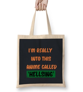 ANIME Quotes-Style Lover Sayings Word Gift Bez Çanta Uzun Saplı
