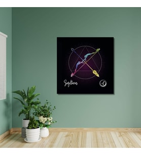 Tekli Kare Kanvas Astroloji ve Burç Tablosu Yay Burcu