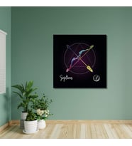 Tekli Kare Kanvas Astroloji ve Burç Tablosu Yay Burcu
