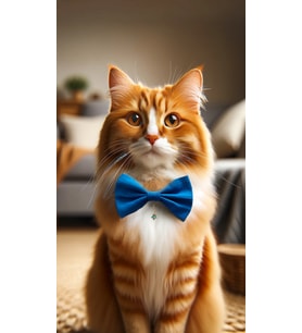 Mavi Kedi papyonu, Kedi kolyesi, Kedi şapkası, Kedi oyuncağı, Kedi papyonlu tasması