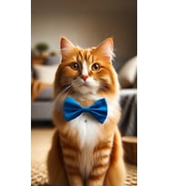 Mavi Kedi papyonu, Kedi kolyesi, Kedi şapkası, Kedi oyuncağı, Kedi papyonlu tasması