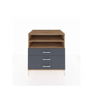Kronos Şifonyer 2 Raflı 3 Çekmeceli 88x59x96 Çam-Antrasit