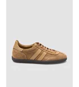 %100 Hakiki Deri Taba Süet Bağcıklı Kadın Sneaker