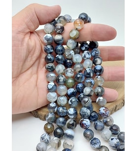 Akik Taşı Faset Kesim Dizi 12mm (62128)