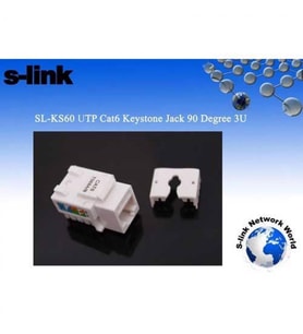 S-LINK S-LINK SL-KS60 UTP CAT6 90 DERECE 3U KEYSTONE JACK