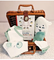 Yenidoğan Bilinçli Başlangıç Lüks Bebek Hediye Seti (Rattan Çanta & Enneagram Ebeveyn Kitabı)  Grupsal Ofis
