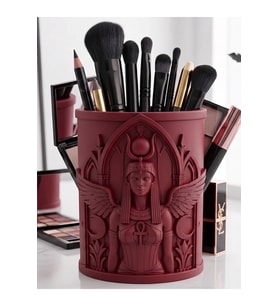 Gotik Mısır İsis ve Ankh Temalı Fırçalık ve Makyaj Organizeri