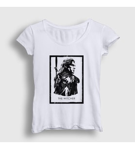 Presmono Kadın Beyaz Poster Dizi Witcher T-Shirt 325593tt