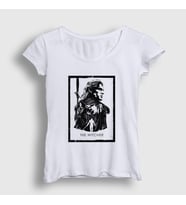 Presmono Kadın Beyaz Poster Dizi Witcher T-Shirt 325593tt