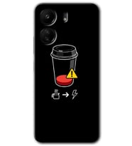 Xiaomi Redmi 13C Kılıf HD Desen Baskılı Kılıf - Coffee Battery