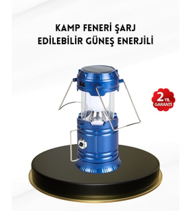 Solar Kamp Lambası Kızak Sistemli Şarjlı Taşınabilir Doğa Yürüyüşü Işığı