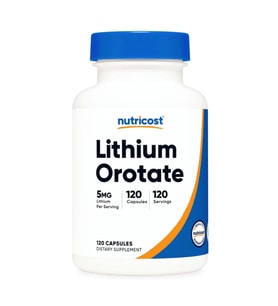 Nutricost Lithium Orotate 5mg, 120 Veggie Capsul.USA.41.