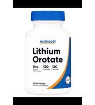 Nutricost Lithium Orotate 5mg, 120 Capsules - Veggie Caps, Non-GMO, Gluten Free.USA.3831 (Renksiz)