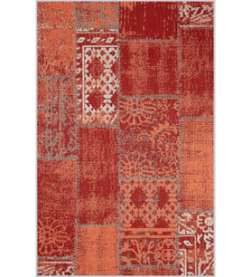 Eliana Home Baskılı, Yıkanabilir Kaymaz Taban Salon Halısı LNA1262 100x150 cm (Kırmızı)
