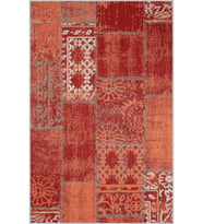 Eliana Home Baskılı, Yıkanabilir Kaymaz Taban Salon Halısı LNA1262 100x150 cm (Kırmızı)