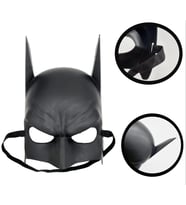 Siyah Renk Çocuk Boy Arkadan Lastikli Batman Maskesi A Kalite 20x14 Cm