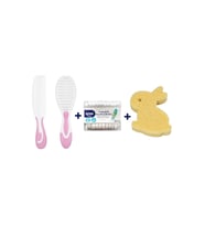 Banyo Zamanı Seti(fırça Tarak +kulak Çubuğu+sünger)