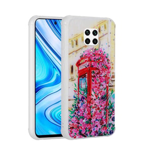 Xiaomi Redmi Note 9S Uyumlu Kılıf Simli Desenli Kamera Korumalı Parlak Zore Popy Kapak