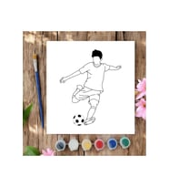 20x20 Tuval Boyama Seti Etkinlik futbol Boyama Seti (Siyah - Beyaz)