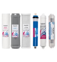 10 Inç Açık Kasa Su Arıtma Cihazı Tam Set (6 Filtre) Detoks Filtre Ilaveli  (Beyaz - Antrasit)