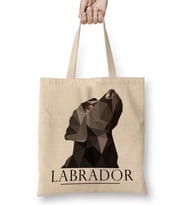 Labrador Black Pug Köpek Bez Çanta Uzun Saplı