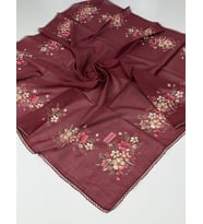 Eripek Oyalı Organik Pamuklu Yazma 0606131 (Bordo)