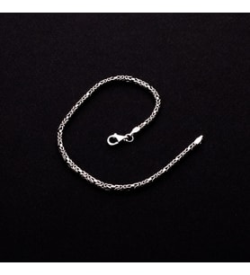 2 mm-6 gr Kral Zincir 925 Ayar Gümüş Erkek Bileklik