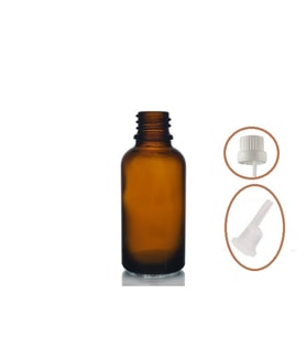30ml kahverengi cam içten damlalıklı şişe beyaz kapak, 12 adet, damlalıklı şişe, damlatmalı şişe