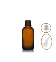 30ml kahverengi cam içten damlalıklı şişe beyaz kapak, 12 adet, damlalıklı şişe, damlatmalı şişe