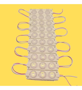 10 Adet 12 Volt 3 Watt 3 Lensli Günışığı 3030 SMD Led Modül IP65