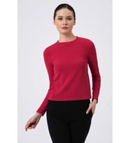 ALEXANDERGARDI UZUN KOL CROP T-SHİRT (B20-32116) (Fuşya)
