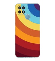 PrintiFy Oppo A15 Uyumlu Kamera Korumalı Renk Cümbüşü A Tasarımlı Şeffaf Silikon Kılıf