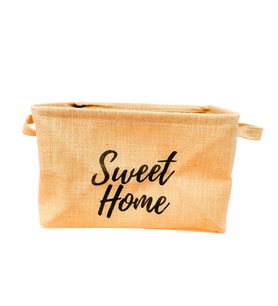 Bitki Tasarımı Sweet Home Jüt Hasır Ev Düzenleyici Mutfak Banyo Salon Sepeti Katlanır Sıvı Korumalı Büyük