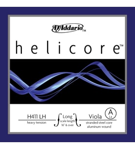 D'Addario H411LH Helicore Tek Viyola La (A) Teli (Long Scale - Heavy)  Çok Lifli Çelik Öz Yapısı Güçlü Projeksiyon ve Yüksek Gerilim Dayanımı