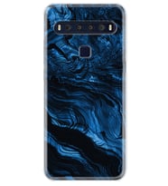 TCL 10L Kılıf Desenli Silikon Blue MArble 1379