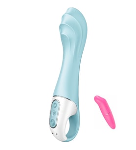App kontrollü Şişebilen&Titreşimli Satisfyer Air Pump Vibrator 5+ Blue Vibratör
