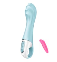 App kontrollü Şişebilen&Titreşimli Satisfyer Air Pump Vibrator 5+ Blue Vibratör