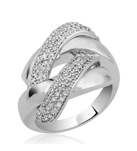 Gümüş Örgü Model Fantazi Yüzük