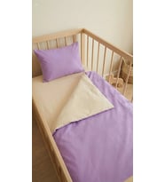 Baby Clime, 3 Parça Bebek Nevresim Takımı - 90x130 Yorgan Kılıfı, Yastık Kılıfı ve Çarşaf (Mor)