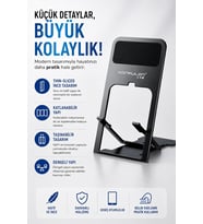 Coverzone Thin-Sliced ENT İnce Katlanabilir Masaüstü Telefon Standı, Evrensel Mobil Cihaz Desteği, Kaymaz ve Dengeli Yapı, Taşınabilir, Gelişmiş Mühendislik Plastik Üretim Konfulon CM25