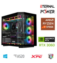 ETERNAL POWER RYZEN 7 5700X 32G DDR4 1TB M.2 RTX3060 A520 A650W
