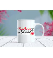 Düzelicez İnşallah Be Yazılı Viral Komik Kupa Bardak (Beyaz)