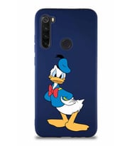 Xiaomi Redmi Note 8 Soft Premier Kapak Donald Duck-D Tasarımlı Silikon Kılıf - Lacivert (Şeffaf)