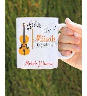 müzik öğretmeni özel tasarım kupa bardak