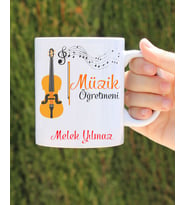 müzik öğretmeni özel tasarım kupa bardak