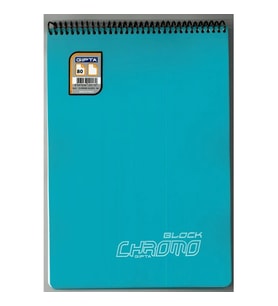 GIPTA CHROMO ÜSTTEN SPİRALLİ PP. KAPAK A4 80YP. (DÜZ) ÇİZGİSİZ DEFTER BLOKNOT 3624 - TEKLİ