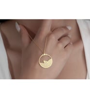 Gökdeniz 925 925 Ayar Ayın Evreleri Model Özel Tasarım Hediyelik Gümüş Kolye 