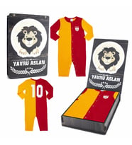 Galatasaray Orijinal Uzun Kol Bebek Body Tulum Ahşap Kutulu (Kırmızı)