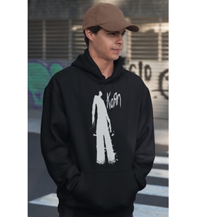 Korn Rock Metal Baskılı Unisex Oversize Müzik Grubu Hoodie
